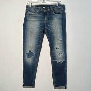 RAG & BONE "The Dre" Distressed Cotton Surfer Rep Wash Boyfriend Jean SZ 29